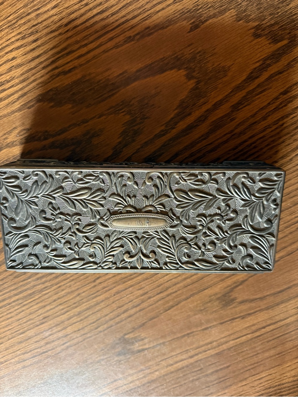😍1992 Ornate Godinger Silverplated Engraved Trinket Box